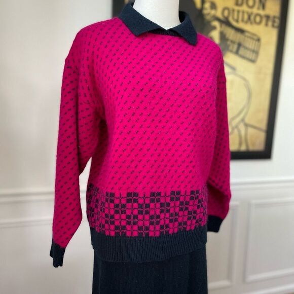 Vintage 80s Boundary Waters Sweater Skirt Set M - Picture 7 of 11
